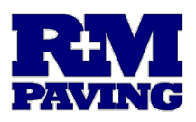 R and M Paving logo